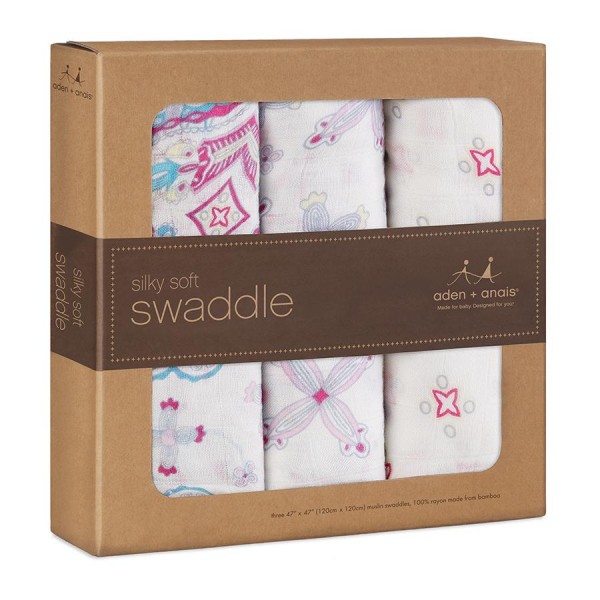 Aden + Anais Flower Child Silky Soft Swaddles 3 Per Pack