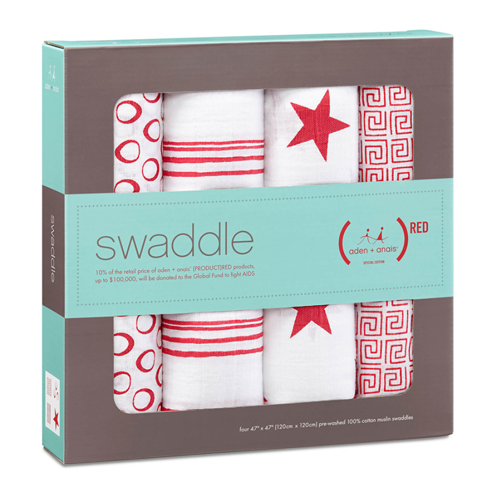 Aden + Anais Red Classic Swaddles Birkenhead Health Plus