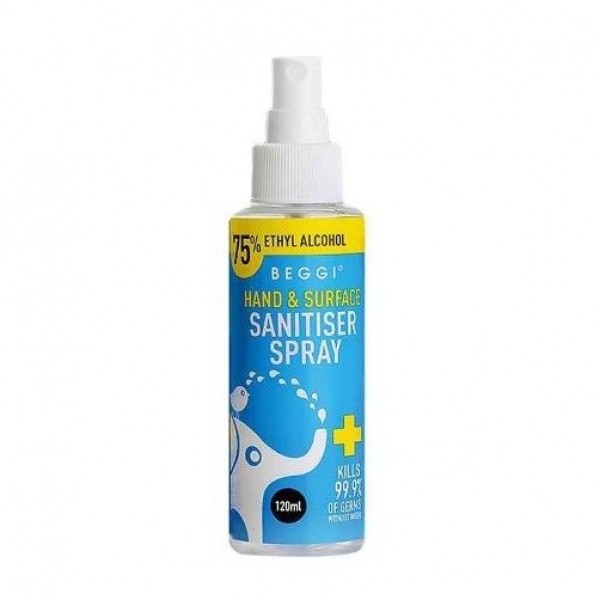 Beggi Hand & Surface 75% Alcohol Sanitiser Spray 120ml