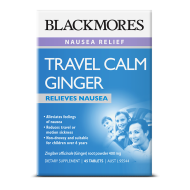 Blackmores Travel Calm Ginger 45 Tablets 