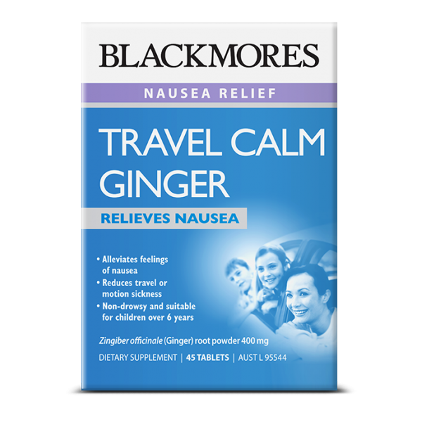 Blackmores Travel Calm Ginger 45 Tablets 