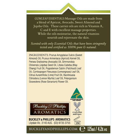 Buckley & Phillips Aromatics Massage Oil Indulgence 125ml Buckley & Phillips Aromatics Massage Oil Indulgence 125ml