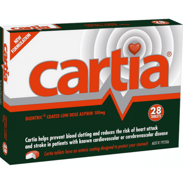 Cartia Aspirin 28 Tablets