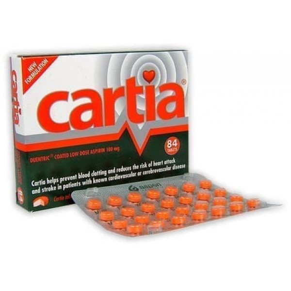 Cartia Aspirin 84 Tablets