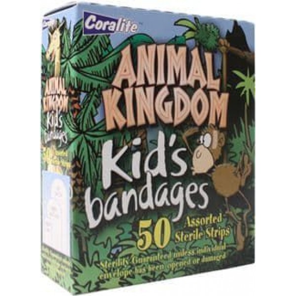 Coralite Kids Animal Kingdom Bandaid 50 Pieces