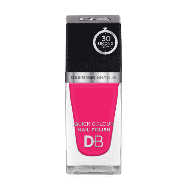 Designer Brands Quick Colour Nail Polish 15.5ml Electric Pink