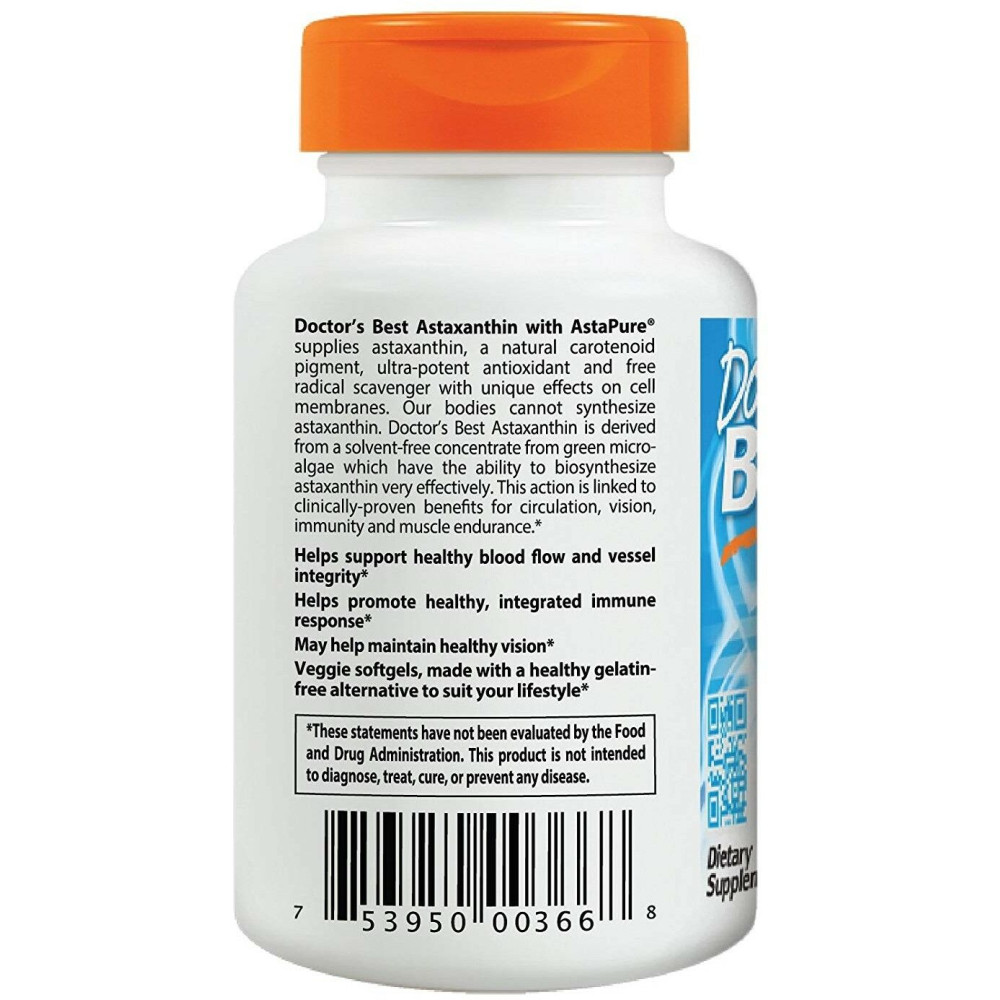 Doctor's Best Astaxanthin 6mg 30 Softgels Birkenhead Health