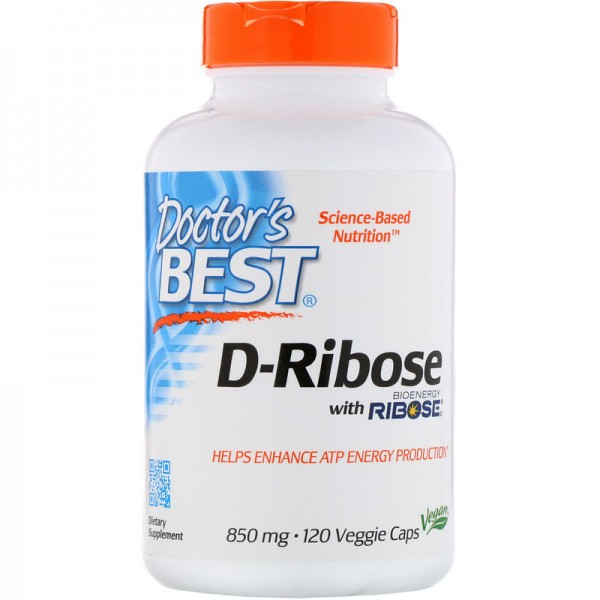Doctor's Best D-Ribose 850mg 120 Capsules