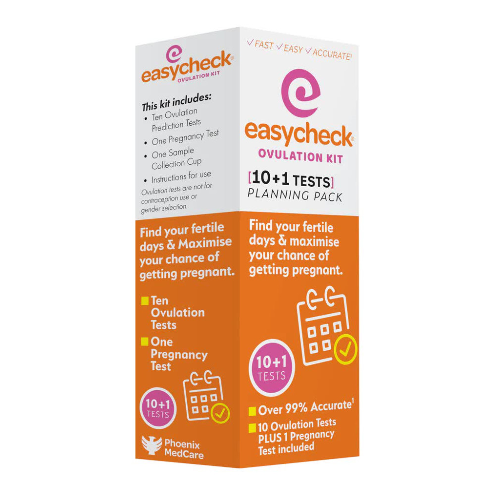EasyCheck Ovulation Kit 10 + 1 Tests Birkenhead HealthPlus
