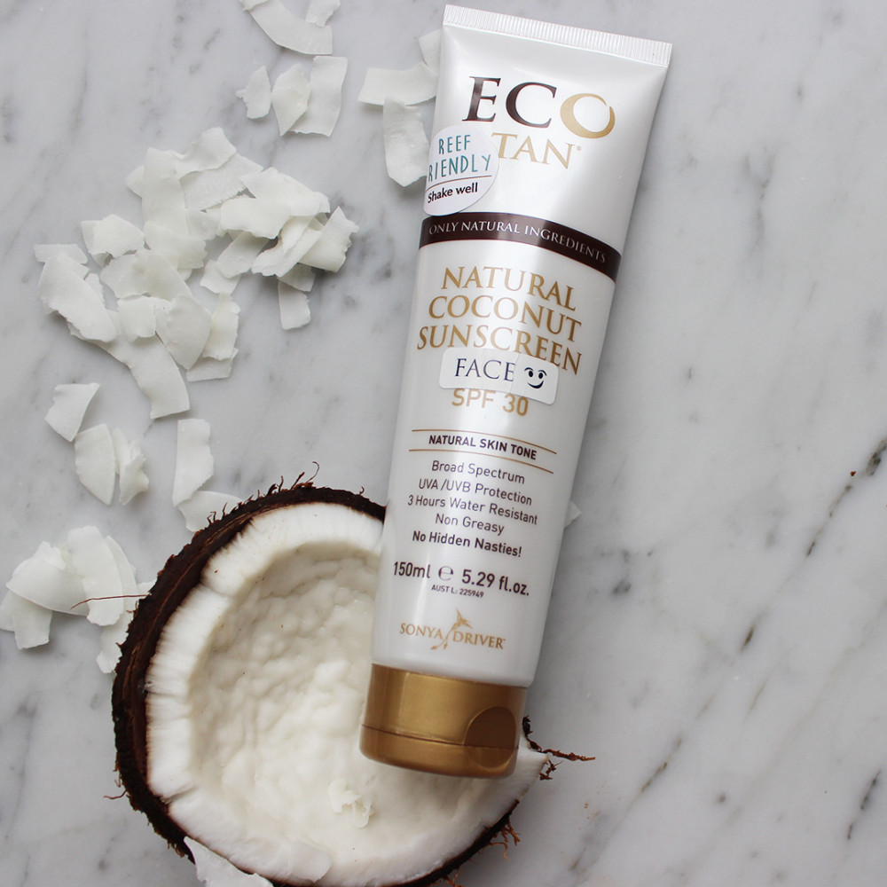 Eco Tan Natural Coconut Sunscreen SPF30 150ml Tube Birkenhead