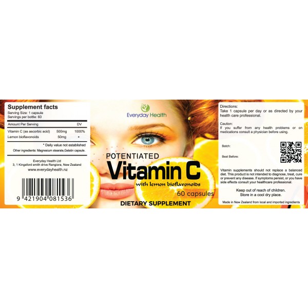 Everyday Health Vitamin C Antioxidant 60 Capsules