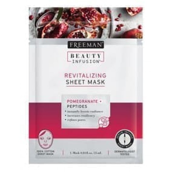 Freeman Beauty Infusion Pomegranate + Peptides Revitalizing Peel-Off Sheet Mask 