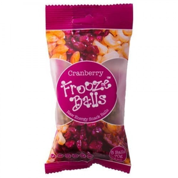 Frooze Balls Snack Bar 70g Cranberry Flavour 