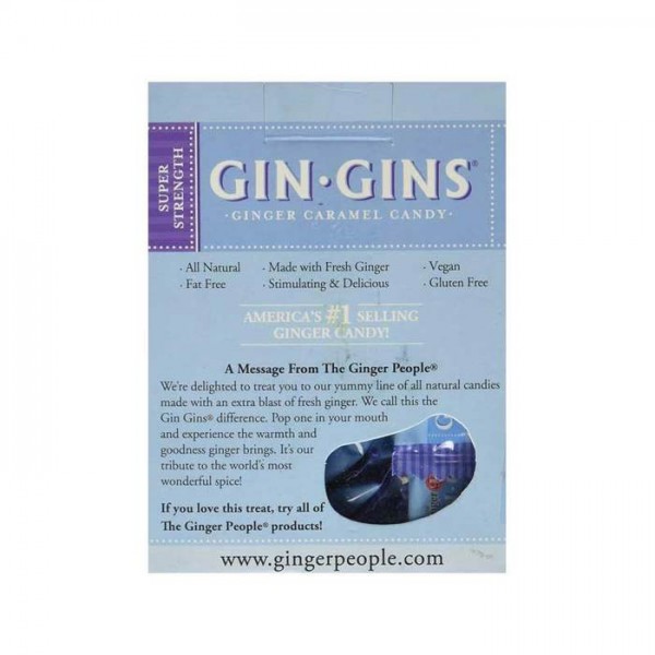 Gin Gins Chewy Ginger Candy Super Strength Travel Pack