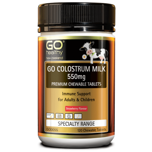 GO Healthy GO Colostrum Milk 550mg 120 Chewable Tablets