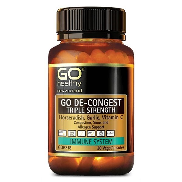 GO Healthy GO De Congest Triple Strength 30 Capsules