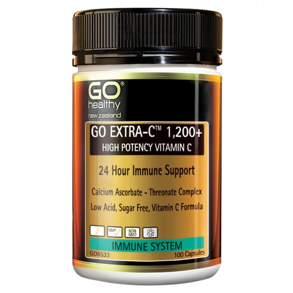 GO Healthy GO Extra C 1200+ High Potency Vitamin C 100 Capsules