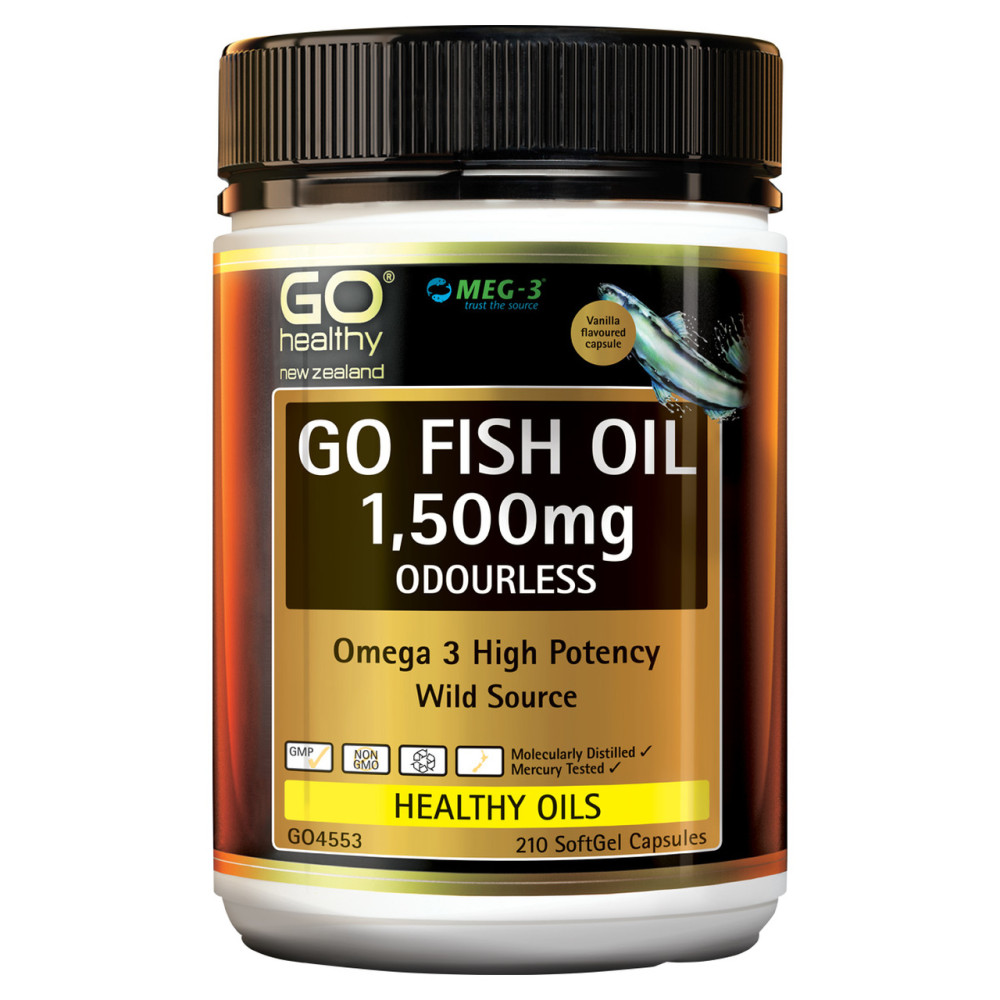 GO Healthy GO Fish Oil 1500mg Odourless 210 Capsules Birkenhead