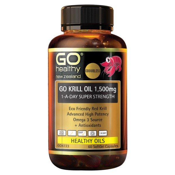 GO Healthy GO Krill Oil 1500mg 60 Capsules