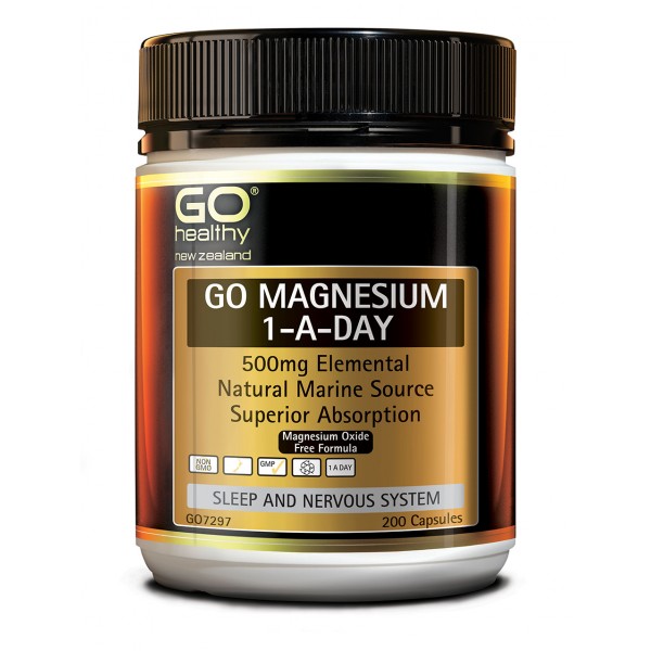 GO Healthy GO Magnesium 1-A-Day 500mg 200 Capsules