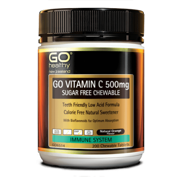 GO Healthy GO Vitamin C 500mg Sugar Free Chewable 200 Tablets