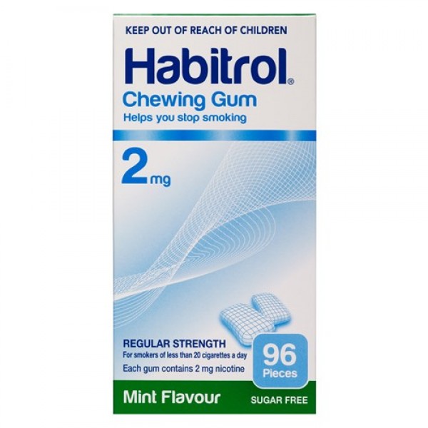Habitrol Chewing Gum 2mg Mint Flavour 96 Pieces