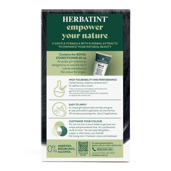 Herbatint Permanent Haircolour Gel 1N Black 170ml
