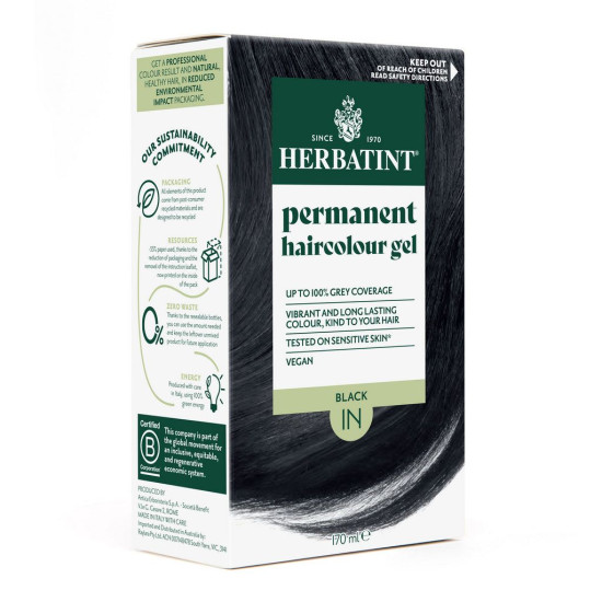Herbatint Permanent Haircolour Gel 1N Black 170ml