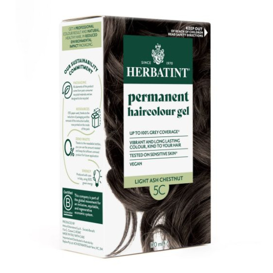 Herbatint Permanent Haircolour Gel Dark 5C Light Ash Chestnut 170ml