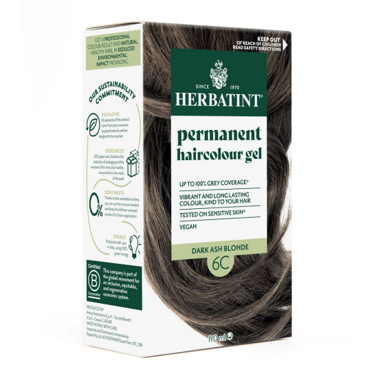Herbatint Permanent Haircolour Gel Dark 6C Dark Ash Blonde 170ml