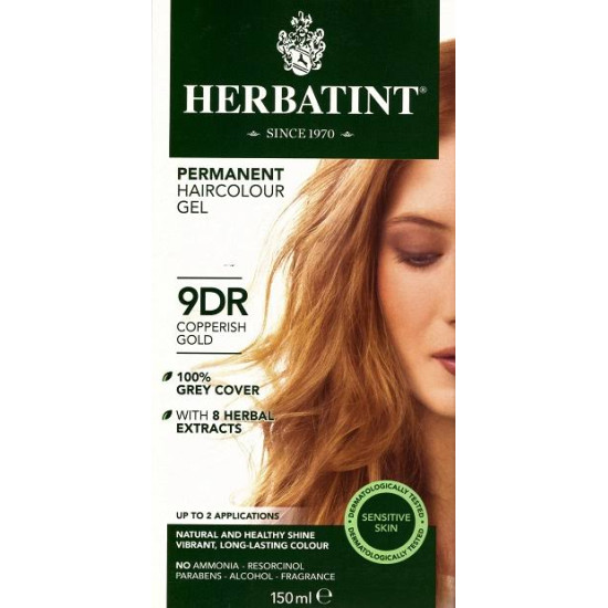 Herbatint 9DR Copperish Gold Permanent Haircolour Gel 170ml