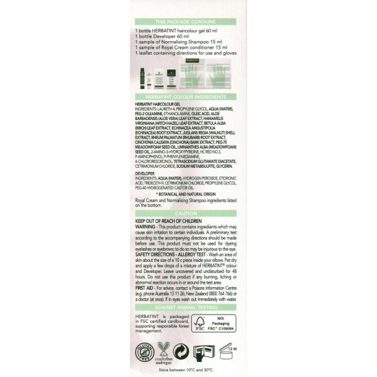 Herbatint FF1 Henna Red Permanent Haircolour Gel 170ml