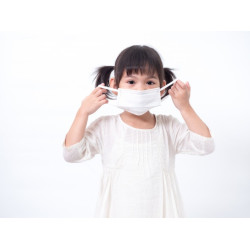 Kids White Surgical Face Mask Single