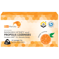 Kiwi Manuka Honey 12 Lozenges - Orange
