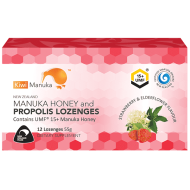 Kiwi Manuka Honey 12 Lozenges - Strawberry & Elderflower