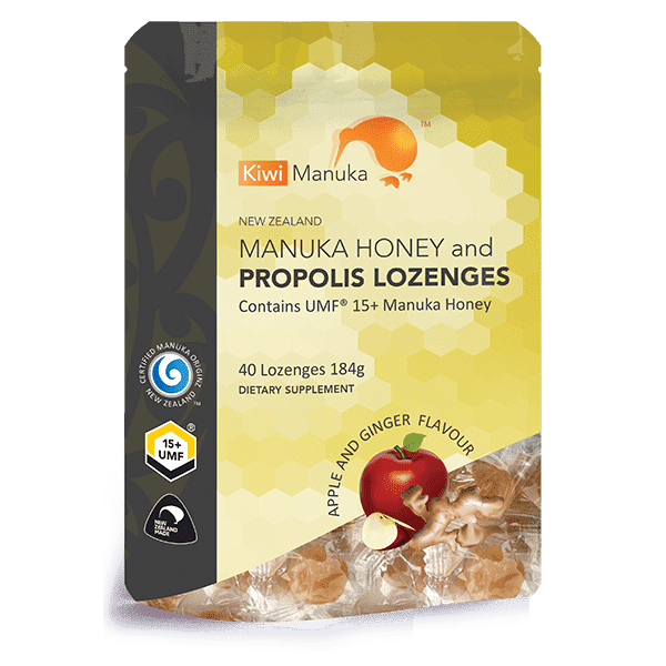 Kiwi Manuka Honey 40 Lozenges - Apple & Ginger