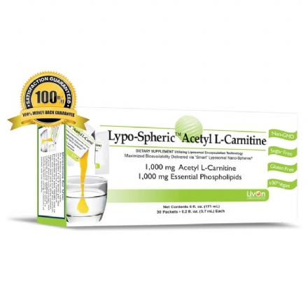 lypo-spheric acetyl l-carnitine Livon Labs Lypo-Spheric Acetyl L-Carnitine 30 Pack