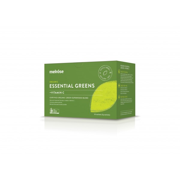 Melrose Organic Essential Greens with Vitamin C 30 x 3g Sachets