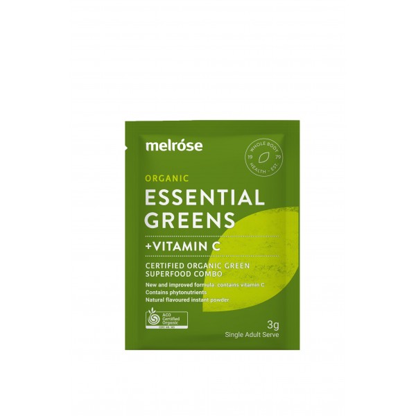 Melrose Organic Essential Greens with Vitamin C 30 x 3g Sachets