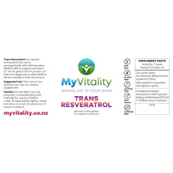 My Vitality Trans Resveratrol 300mg 30 Capsules