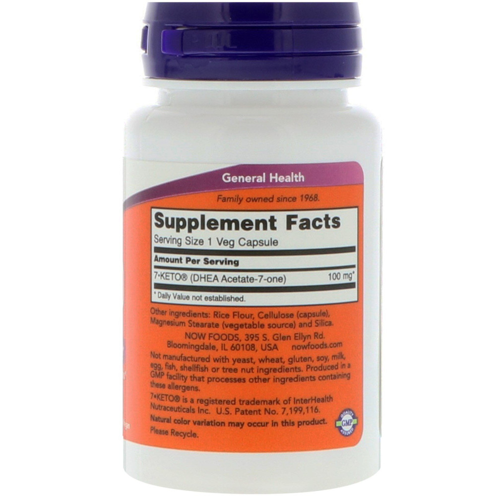 Now Foods 7Keto DHEA 100mg 60 Capsules Birkenhead Health