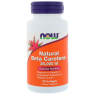 Now Foods Beta-Carotene 25,000iu 90 Softgels