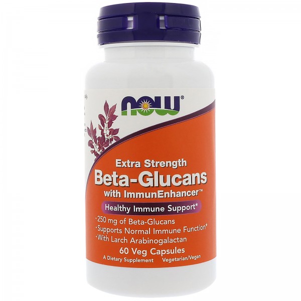Now Foods Beta-Glucans Extra Strength 250mg 60 Capsules