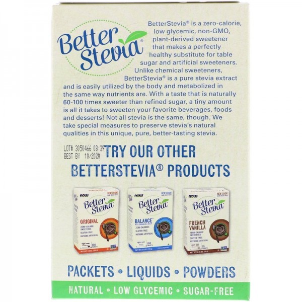 Now Foods BetterStevia Organic 75 Packets