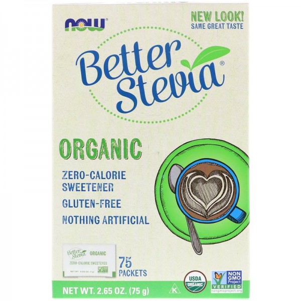 Now Foods BetterStevia Organic 75 Packets