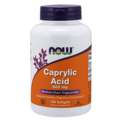Now Foods Caprylic Acid 600mg 100 Softgels