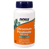 Now Foods Chromium Picolinate 200mcg 100 Capsules