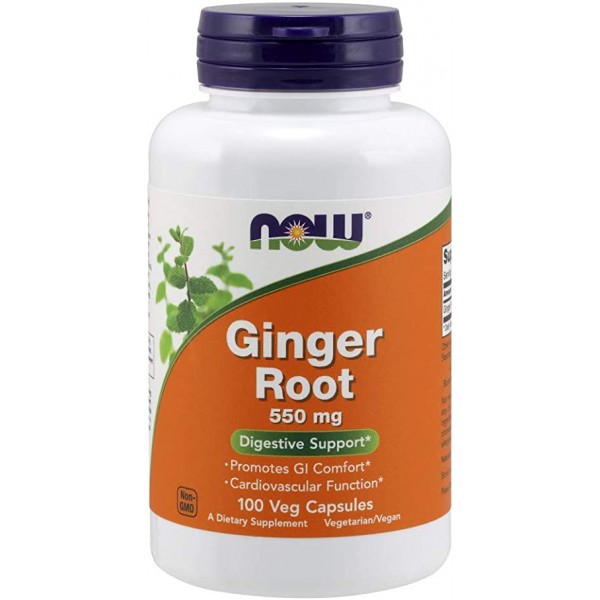 Now Foods Ginger Root 550mg 100 Capsules