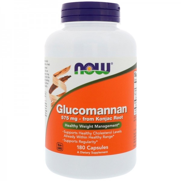 Now Foods Glucomannan 575mg 180 Capsules