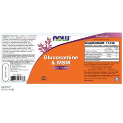 Now Foods Glucosamine & MSM 60 Capsules